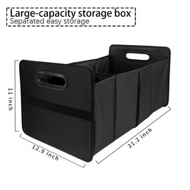 AICEL Car Trunk Organizer, Multifunctional Collapsible Car Storage Bag, Portable Foldable Auto Sturdy Cargo Storage Box with Muti-Compartments, Non Slip Waterproof Bottom Universal for SUV Truck Van