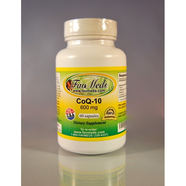 CoQ-10 Q-10 coq10 CO Q10 co-Enzyme 600mg - Various Sizes. Made in USA (CoQ-10 Q-10 coq10 CO Q10 co-Enzyme 600mg - 60 Capsules. Made in USA)