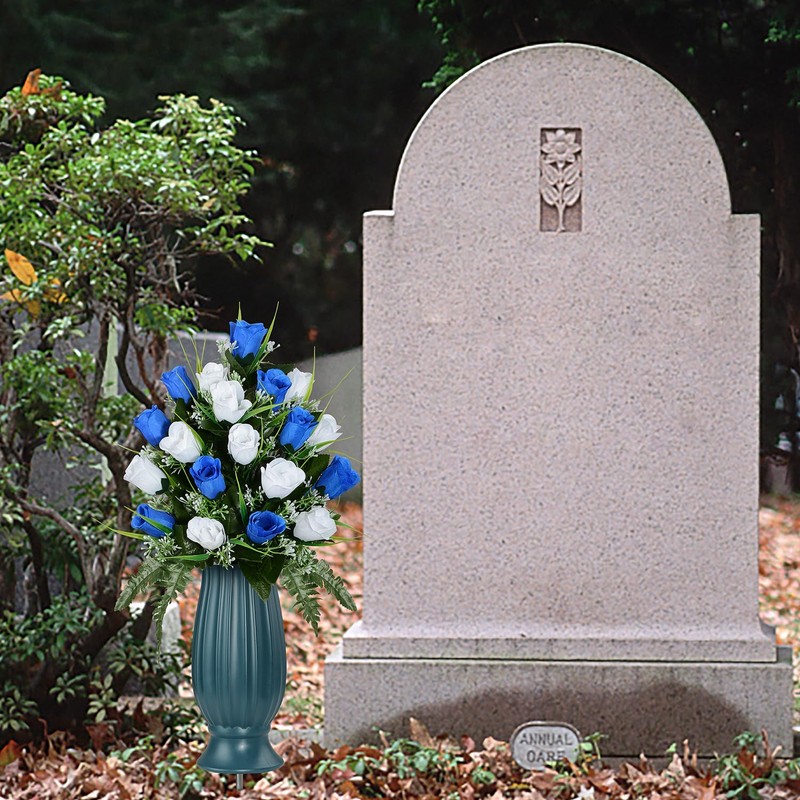 Cemetery Grave Vase for Fresh/Artificial Flowers, Memorial Flowers Holders with