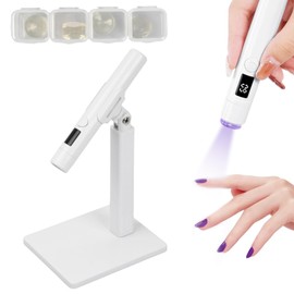 Mini UV Lampe für Gelnägel mit Ständer, Handheld UV-Licht für Gelnägel, Kleine Nageltrockner für Nagellack, Tragbare UV Nagellampe Wiederaufladbar LED UV Lampe Nägel für Schnelles Aushärten