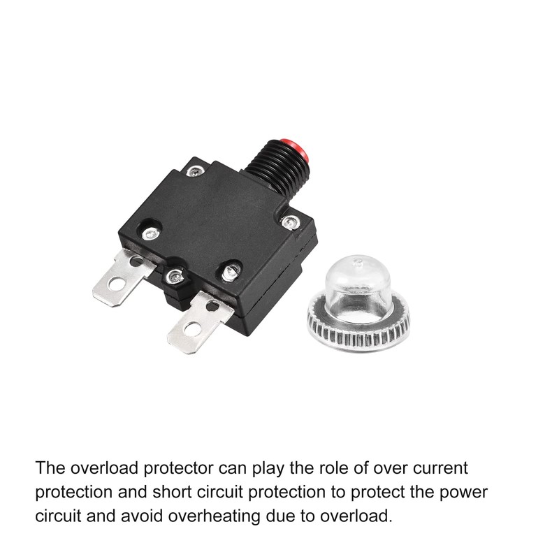 MECCANIXITY Circuit Overload Protector 8A AC125/250V DC32V Push Button Thermal