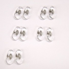 Nose Pad (Hard Type) Box Butterfly / Ultra Small Size (Drop Type) [Silver] 5 Pairs