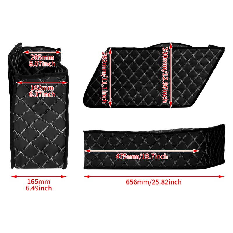 HDBUBALUS Stretched Saddlebag Liners Inserts Compatible with Harley Extended Bag