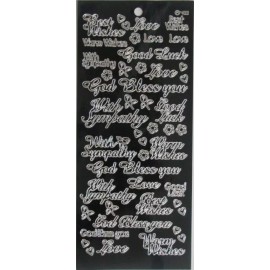 Kelly's Stickers Outline Sticker - Warm Wishes Luck Sympathy God Bless - 1.6990 sl/bk