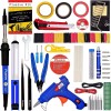 Plusivo Soldering Iron Kit 60W Adjustable Temperature w/Glue Gun &