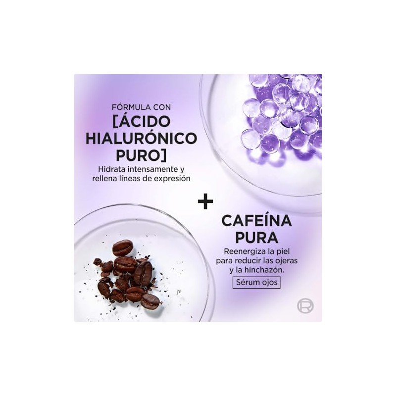 L'Oréal Paris Kit Ácido Hialurónico: Sérum Rostro + Sérum Ojos,