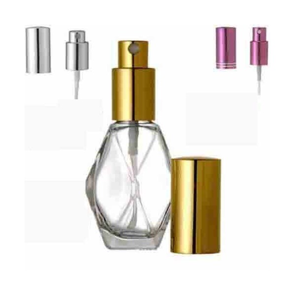 Diamond Spray Bottle. Fine Mist Perfume Cologne Atomizer for Essential