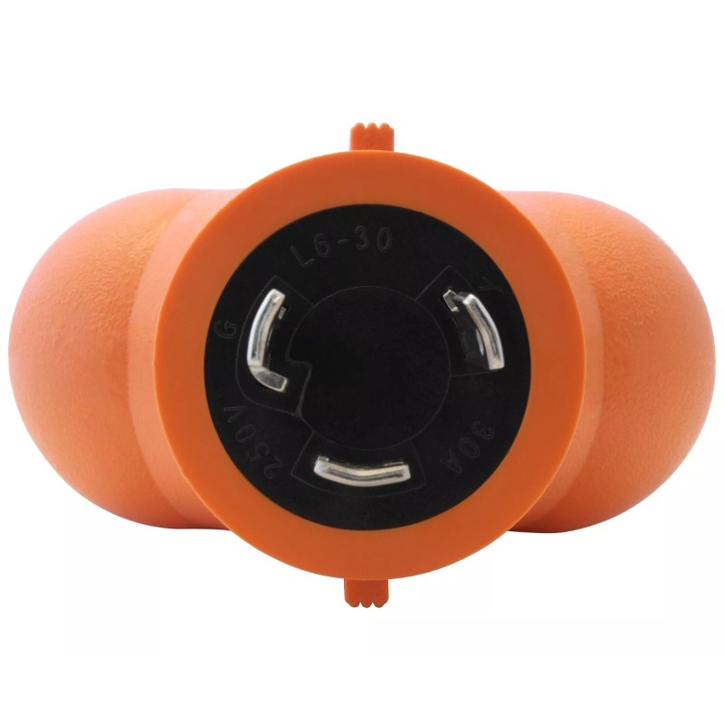 AC WORKS® 30A 250V NEMA L6-30 Male Plug to Two