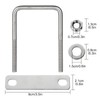 CertBuy 8 Pack Square U-Bolts 2-1/2" Inner Width 100mm Length