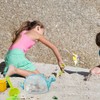 Dinosaur Mesh Beach Bag for Kids Shell Collecting Totes Portable