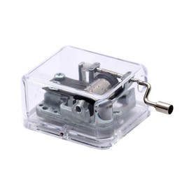 (Tune is Carrying you from Castle in the Sky) - Laxury Plastic Hand Crank Music Box SY003 (18 Note Movement in Sliver,set of 1) (Tune is Carrying you from Castle in the Sky)