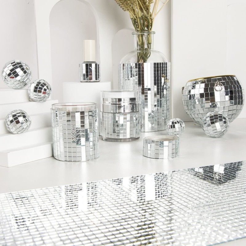 5400pcs Mirror Mosaic Tiles, 5 x 5mm Self-Adhesive Disco Tiles,