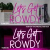 Runalosa Let's Get Rowdy Neon Sign Dimmable Letters Neon Light