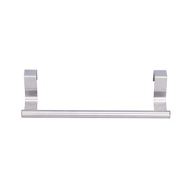 Over Cabinet Towel Bar Rack, Strong Steel Kitchen Over The Cabinet Towel Bar Holder, Punch Free Hand Towel and Washcloth Rack for Bathroom, Kitchen (Large Size (Length 36cm)-Silver)