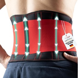 Vigo Sports Machine Washable Back Brace - Anti-Sweat Kidney Belt for Effective Stabilisation of the Back - Back Support Belt for Men & Women - Warm Lumbar Support Belt