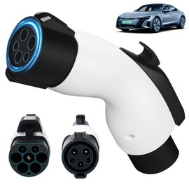 DASHLINE Adaptador BYD Tipo 1 a GBT, Cargador Rápido para BYD Type1 J1772 a GB/T, 7KW 32A, Accesorios para Coche Eléctrico, Compatible con BYD, JAC, Geely y Otros EV, Accesorios Auto BYD