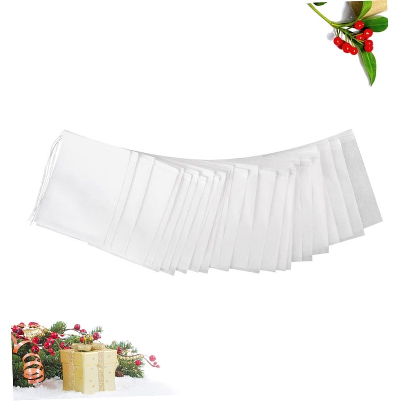 Alipis 2sets Loose Leaf Tea Filter Bag Reusable Drawstring Tea