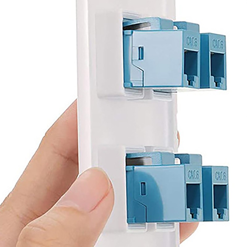 tunghey Ethernet Wall Plate 4 Port,Cat 6 Wall Plate Female-Female