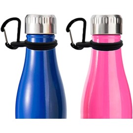 6 Stück Silikon-Wasserflaschenschnalle mit Karabiner-Clip, tragbar, sicherer Flaschenhalter, Wasserflasche, hängende Ringe, Schnalle, tragbar, Wandern, Camping, Sport und Outdoor-Freizeitzubehör
