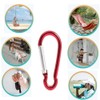 DACUAN Aluminum Carabiner Clips, 6PCS D Shape Spring Snap Hooks