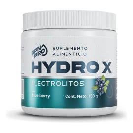 Electrolitos En Polvo 150g Sabor Blueberry Mora Azul Hydrox BPN PRO Magnesio y Potasio Para Hidratación Deportiva | 30 Porciones | Ideal Para Gimnasio, Calor, Ejercicio y Sudoración Entrenamiento