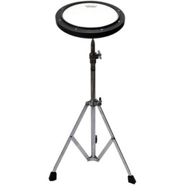 Remo RT-0010-ST 10" Gray Tunable Practice Pad with Ambassador Coated Drumhead and ST-1000-10 Stand