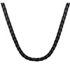 Kuzzoi Men’s Black Leather Necklace Braided From Cowhide, 5.5 mm