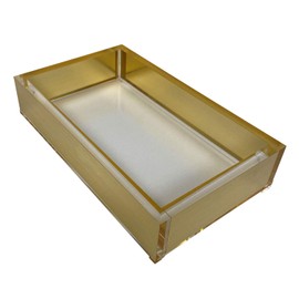 Tizo Design Elegant Lucite Napkin Tray, Napkin Holder, Gold, Guest Towel 5.5 x 9 in (Multiple Options Available)