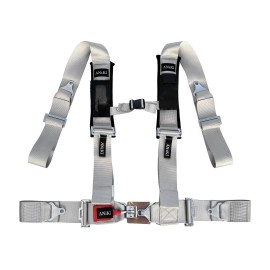 Aniki Dynamics 2 ANIKI GRAY 4 POINT 3" LATCH & LINK SEAT BELT HARNESS w/ SHOULDER PAD UTV ATV