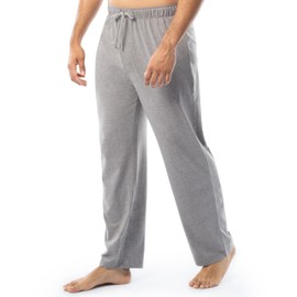 Fruit of the Loom Men's Jersey Knit Pajama Sleep Set, Grey