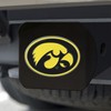 FANMATS 22688 Iowa Hawkeyes Black Metal Hitch Cover - 3D