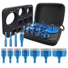 Tile Hole Saw Kit Diamond- BRSCHNITT 11pcs Diamond Core Drill