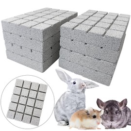 Hamiledyi 8PCS Rabbit Scratching Pads Bunny Lava Grinding Claw Pads Small Animal Foot Pads Hamster Scratch Board Chew Toys for Gerbil Chinchilla Hedgehog Guinea Pig Cage Accessories