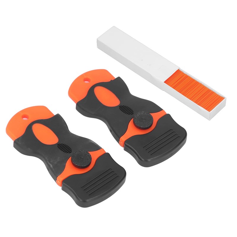 Caulking Scraper Set,Single Edge Scraper,Razor Blade Scraper 2pcs Scraper Grips