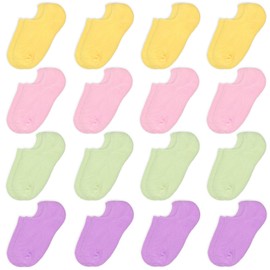 TRAMLE Toddler Girls No Show Socks, 16 Pack (10-13 Years) Thin Breathable Kids Girls Trainer Low Cut Summer Invisible Socks