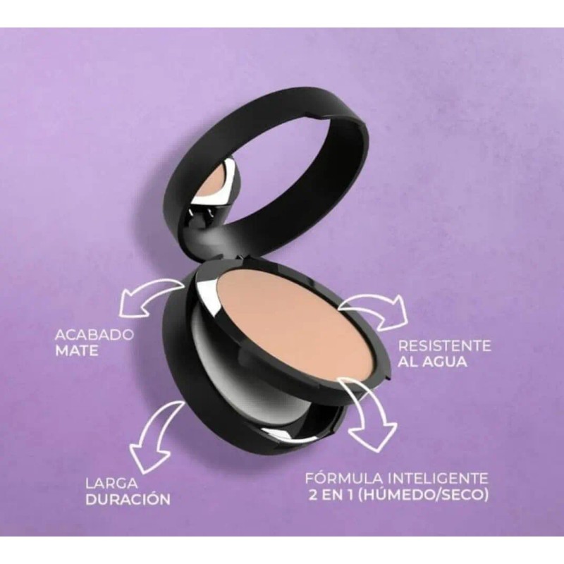 Seytu Maquillaje Polvo Compacto 2 En 1 A Prueba De
