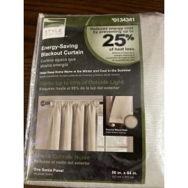 Style Selections Energy Savings Black Out Curtains 50”x 84”