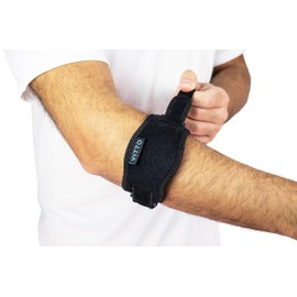 VITTO Elbow Support for Men, Women - Tennis Elbow Support Strap for Tendonitis, Arthritis - Tennis Elbow Brace, Golfers Elbow Support, Elbow Sleeves for Weightlifting (Adjustable Strap, Single)