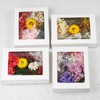 [Ant Logistics] Transparent window gift box case packaging supplies towel square white day gift box kraft gift box Flower Black (Small) 10ea