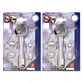 TIB Heyne Tin Casting Tin New Year's Eve Party Set Tin Casting Set Alternative to Lead Pouring or Wax Casting 5-Piece Set with 4 Melting Figures
