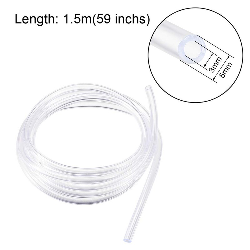 sourcing map PVC Hose Pipe, 3mm (0.11") ID x 5mm