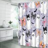 NYCCSM Halloween Bow Ghost Shower Curtain Hooks,71W x71H
