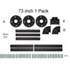 SERENITA 74.5" Super Long Industrial Pipe Clothing Rack 73 inch,