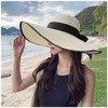 FuninCrea Wide Brim Straw Hat for Women, Large Floppy Beach