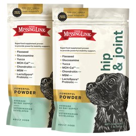 The Missing Link Hip & Joint + Probiotics Supplement 1lb Bag 2/Pack - Superfood Powder for Dog Cartilage & Bone Health, Joint Mobility & Flexibility