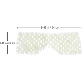 Máscara de Ojos de Jade Natural Verde, Antifaz Plegable Fácil de Usar para Dormir y Aliviar Ojos Cansados