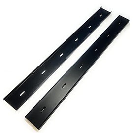 Baru Set of 2-31.5in C Channel Steel for Tabletop Live Edge Slab Brackets Support, Woodworking, Black Powder Coat Finish, 6 Holes