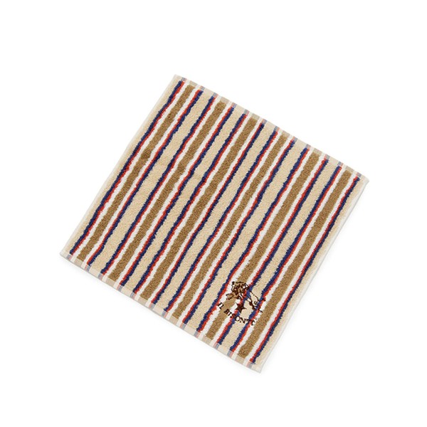 IL BISONTE Mini Towel, Women's, Men's, Unisex, Multi Stripe, beige