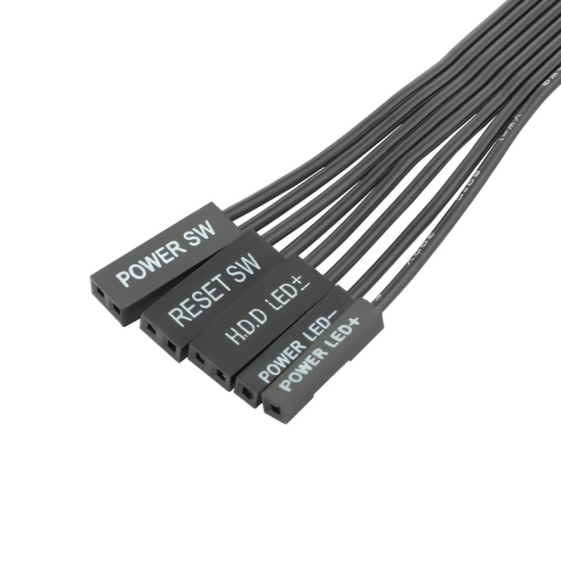 PC Power Button Extension Cable with Full Height PCIe Bracket
