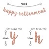 Rose Gold Happy Retirement Banner - Retirement Party Decorations/Retired Banner/Going